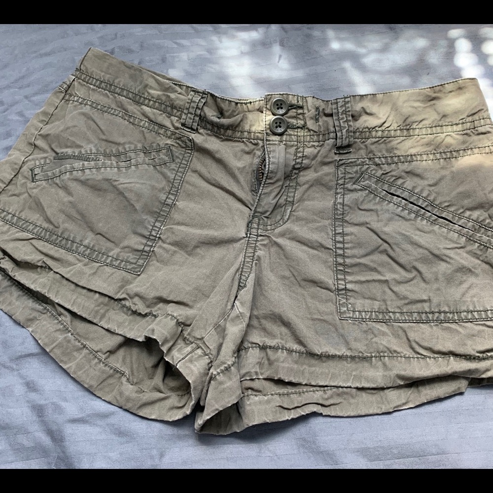 Army green shorts